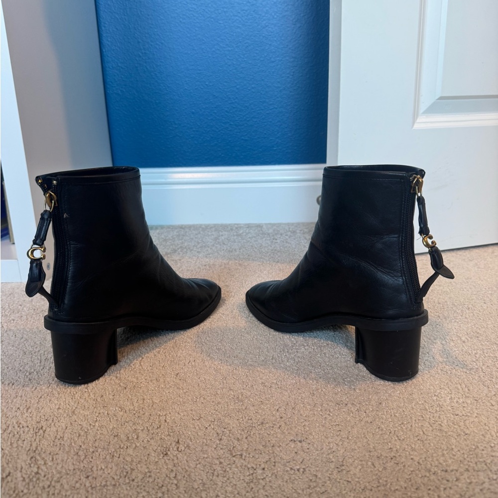 Coach Gigi Black Leather Booties - Picture 5 of 7